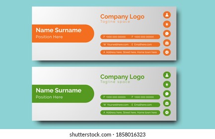 Email signature template, Corporate email signature template design,