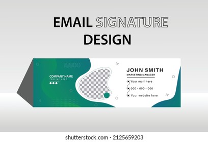 email signature template. creative concept and abstract design