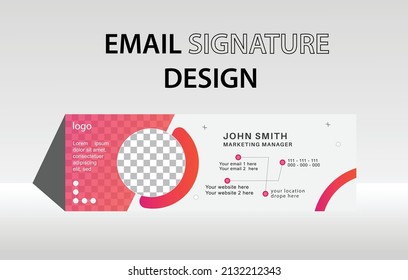 email signature template. creative concept and abstract design