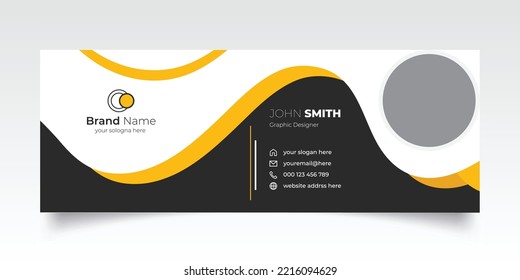 Email signature template or Creative email signature design 