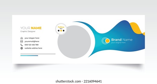 Email signature template or Creative email signature design 