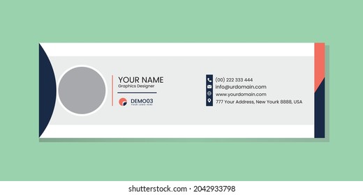 email signature template design, Business email signature banner.