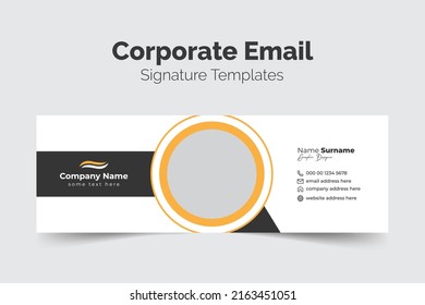 Email signature template design or Business  email signature vector design.