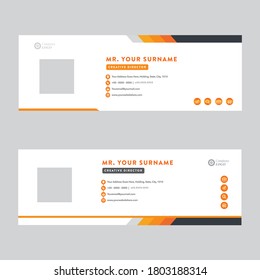 Email signature template design. Corporate mail business email signature vector banner