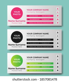 Email signature template design, Corporate email signature template,