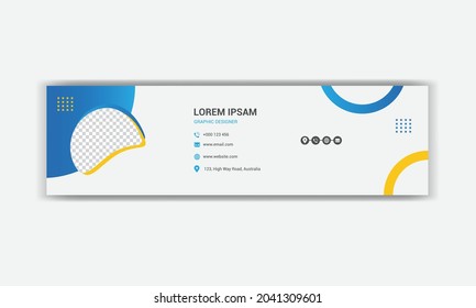 Email signature template design. Corporate email signature banner.