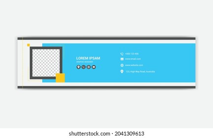 Email signature template design. Corporate email signature banner.