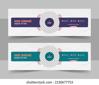 Email signature template design. Corporate Email Signature Template Cooperative Signature Vector Mailing Email Signature Collection Business Email Signatures Design evelopment