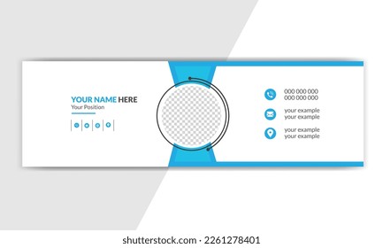 Email signature template design. Corporate email signature banner.
