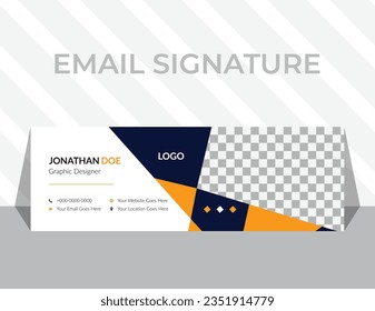Email signature template design for Corporate Business company. Modern Email signature banner design. Creative Email signature vector template. Illustration vector of Email Signatures.