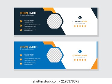 Email signature template design or creative email template