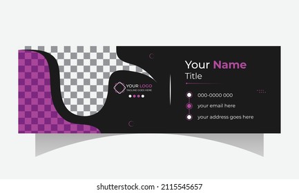 Email signature template design or Facebook cover design