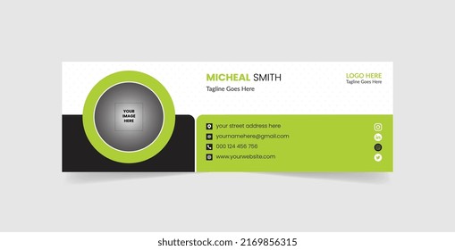 Email signature template design or Facebook cover template 