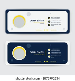 Email signature template design or email footer and personal social media cover	