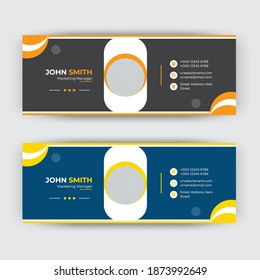 Email signature template design or email footer and personal social media cover	