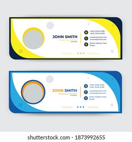 Email signature template design or email footer and personal social media cover	
