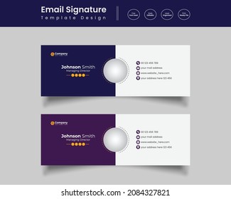 Email signature template design or email footer design editable vector file