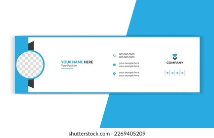 Email signature template design or email footer or personal social media cover.