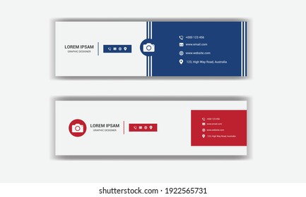 Email signature template design layout.