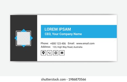 Email signature template design layout.
