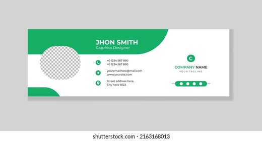 Email signature template design or personal social media  cover design