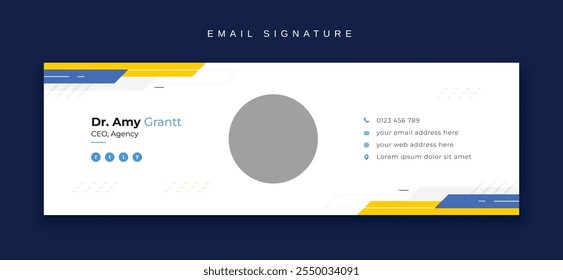 Email signature template design or Personal social media cover design