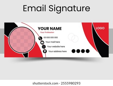 email signature template design or personal email footer template