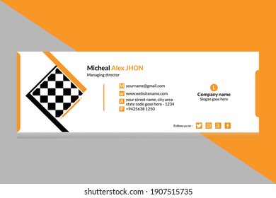 Email signature template design and vector template 