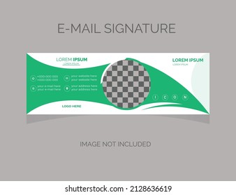 E-Mail Signatur-Vorlage Design und Vektordatei.
