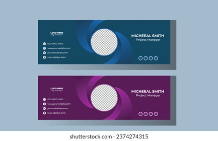 Email signature template or email footer