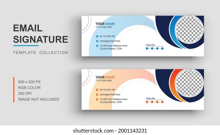 email signature template or email footer design