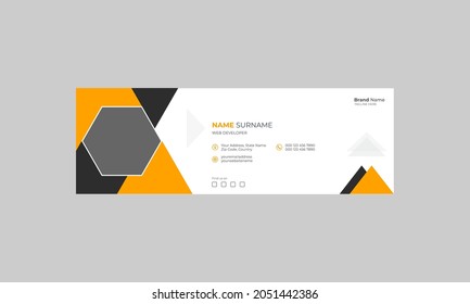Email Signature Template or Email Footer Design for Corporate or Personal Use