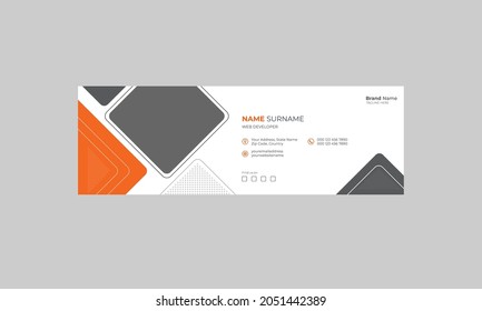 Email Signature Template or Email Footer Design for Corporate or Personal Use