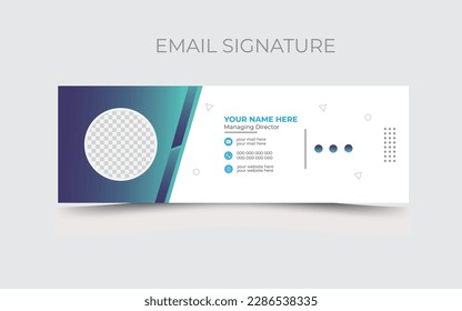 Email signature template or email footer and facebook cover design .