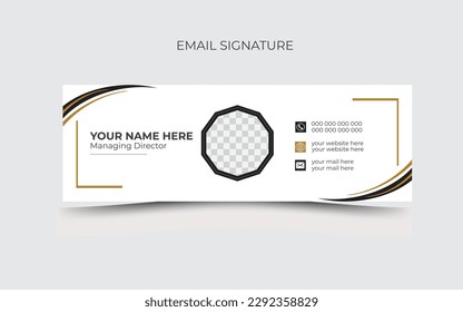 Email signature template or email footer and facebook cover design .