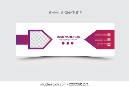 Email signature template or email footer and facebook cover design .