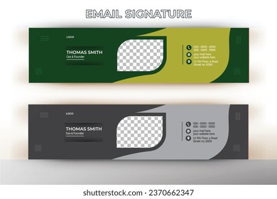 
Email Signature template or Email Footer. modern and creative email signature design template for business 