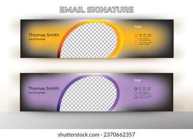 
Email Signature template or Email Footer. modern and creative email signature design template for business 