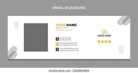 Email signature template or email footer and personal social media cover design