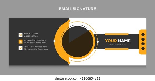 Email signature template or email footer and personal social media cover design