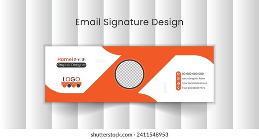 E-mail signature template or email footer and personal social media cover design