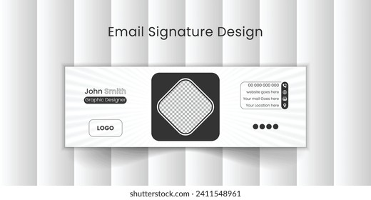 E-mail signature template or email footer and personal social media cover design