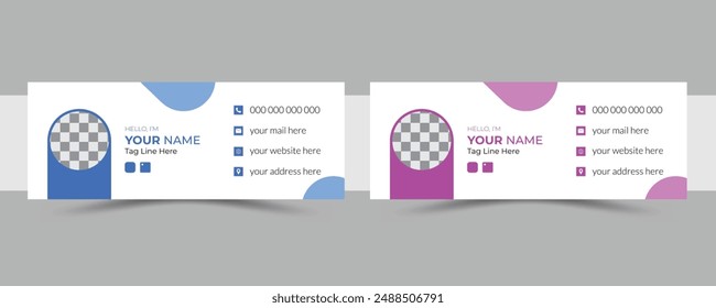 email signature template or email footer and personal social media cover design