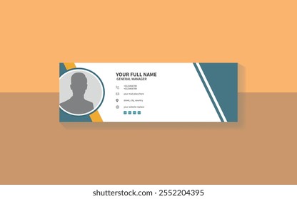 Email signature template or email footer and social media cover design