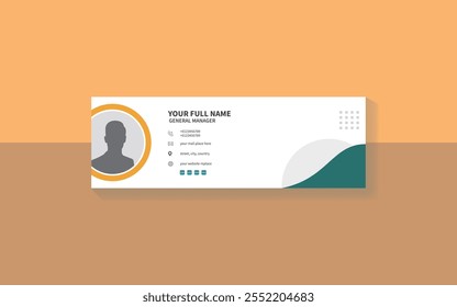 Email signature template or email footer and social media cover design