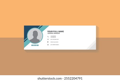 Email signature template or email footer and social media cover design