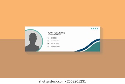 Email signature template or email footer and social media cover design