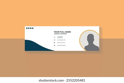 Email signature template or email footer and social media cover design