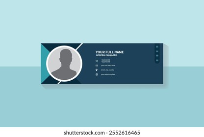 Email signature template or email footer and social media cover design