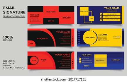 Email Signature  Template perfect for your business | corporate | company  | brand. Vector Email signature design.